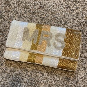 Francesca’s MRS Tonal Stripe Beaded Purse